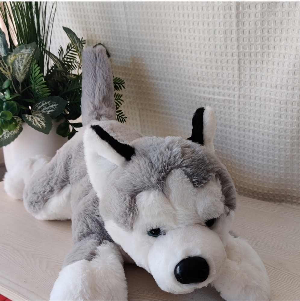 FAO Swarz Husky Pup Plush  18"